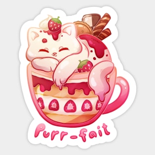 Strawberry Purr-fait Sticker